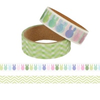 Washi tape lapins de Pâques 5 m - 2 unités