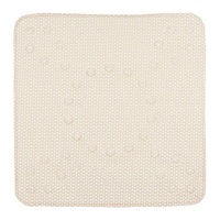 Tapis de douche antidérapant en caoutchouc beige 53 x 52,5 cm