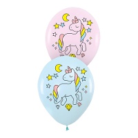 Ballons en latex de Licorne Pastel de 30 cm - 6 unités