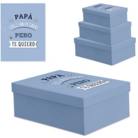 Boîte rectangulaire Papa tu es pénible mais je t'aime - DCasa - 3 unités