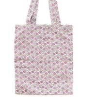 Sac en coton à fleurs lilas - DCasa