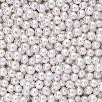 Perles argentées de 4 mm - Dekora - 500 gr