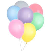 Ballons en latex pastel assortis de 23 cm - 50 pcs.