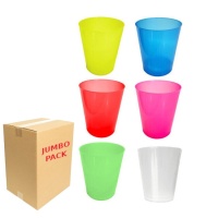 Gobelets en plastique de 500 ml en couleurs néon assorties - 432 unités