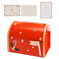 Coffret de boîte aux lettres Père Noël avec lettres