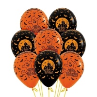 Halloween Night Ballons en latex 30 cm - 12 pcs.