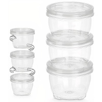 Tupper de 0,25 L transparent et empilable - 3 unités