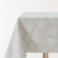 1.45 x 1.45 m nappe grise avec feuilles