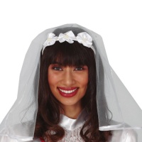 Bandeau de mariée avec voile