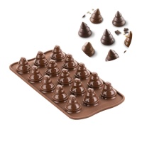 Moule à chocolat en silicone 3D Choco Trees 21 x 10,5 cm - Silikomart - 15 cavités