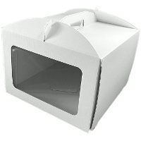 Boîte de 30 x 30 x 21 cm pour gâteau avec poignée et fenêtre - Azucren