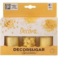 Kit de sprinkles assortis jaune perlé - 85 g