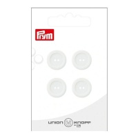 Boutons blancs avec bordure de 1,5 cm - Prym - 4 pcs.