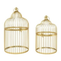 Lot de 2 cages dorées - DCasa