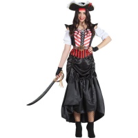 Costume de pirate avec jupe réglable pour femmes