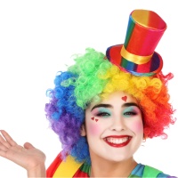 Mini chapeau de clown multicolore