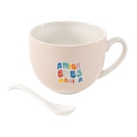 Tasse de 265 ml Amiga eres mágica avec cuillère