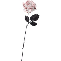 Fleur de rose blanche avec sang 42 cm