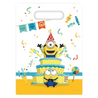 Sacs à gâteau d'anniversaire Minions - 6 pcs.