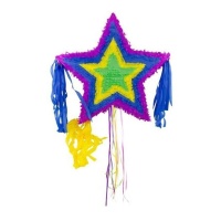 Piñata 3D de 57 cm avec étoile colorée