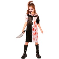 Costume effrayant de clown pour fille