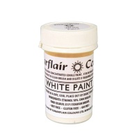Peinture blanche mate comestible 20 g - Sugarflair