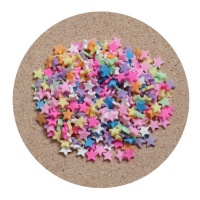 étoiles décoratives de 0,5 cm aux couleurs pastel