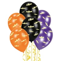 Ballons en latex phosphorescents chauve-souris 27,5 cm - Sempertex - 6 pcs.