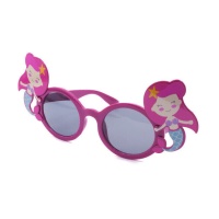 Lunettes de soleil sirène rose