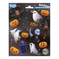 Autocollants phosphorescents pour Halloween - 1 feuille