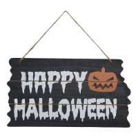 Happy Halloween Poster avec citrouille 34 x 19 cm