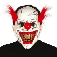 Masque de clown terrifiant avec cheveux