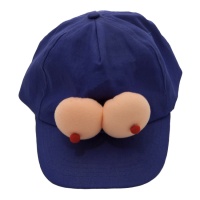 Casquette aux seins bleus