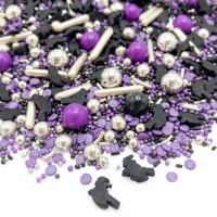 Halloween Sprinkles violet, blanc et noir 90 gr - Happy Sprinkles