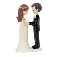 Figurine pour gâteau de mariage avec mariée enceinte de 21cm