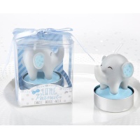 Bougie éléphant bleu