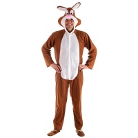 Costume de lapin brun adulte