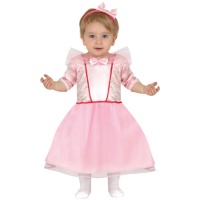Costume de princesse rose avec noeud papillon pour bébés