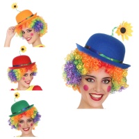 Chapeau de clown avec fleur
