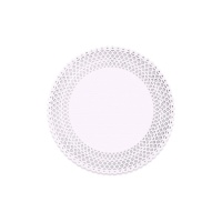 Napperon rond en papier blanc 21 cm - Maxi Products - 10 pcs.