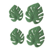 Figurines en sucre de feuilles de Monstera - Dekora - 67 pcs.