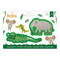 Découpage de crocodiles et d'éléphants - Décorer - 2 unités