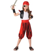 Costume de pirate avec pantalon rayé pour filles