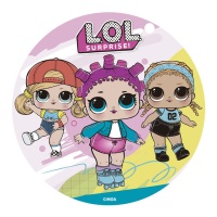 Gaufrette LOL comestible de 15,5 cm