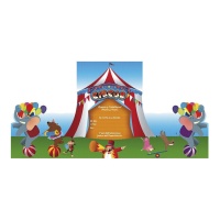 Invitations Happy Circus - 6 pièces