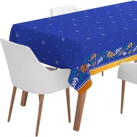 Nappe de Noël bleu nuit 5 x 1,20 m - 1 pc.