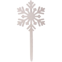 Topper de Flocon de neige argenté de 13 x 6 cm