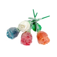 Fleurs en gomme de couleur assortie de 40 gr - 25 unités