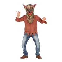 Costume de loup à capuche pour enfants