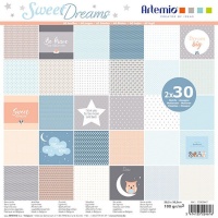 Kit papier scrapbooking Sweet Dreams - Artemio - 60 feuilles